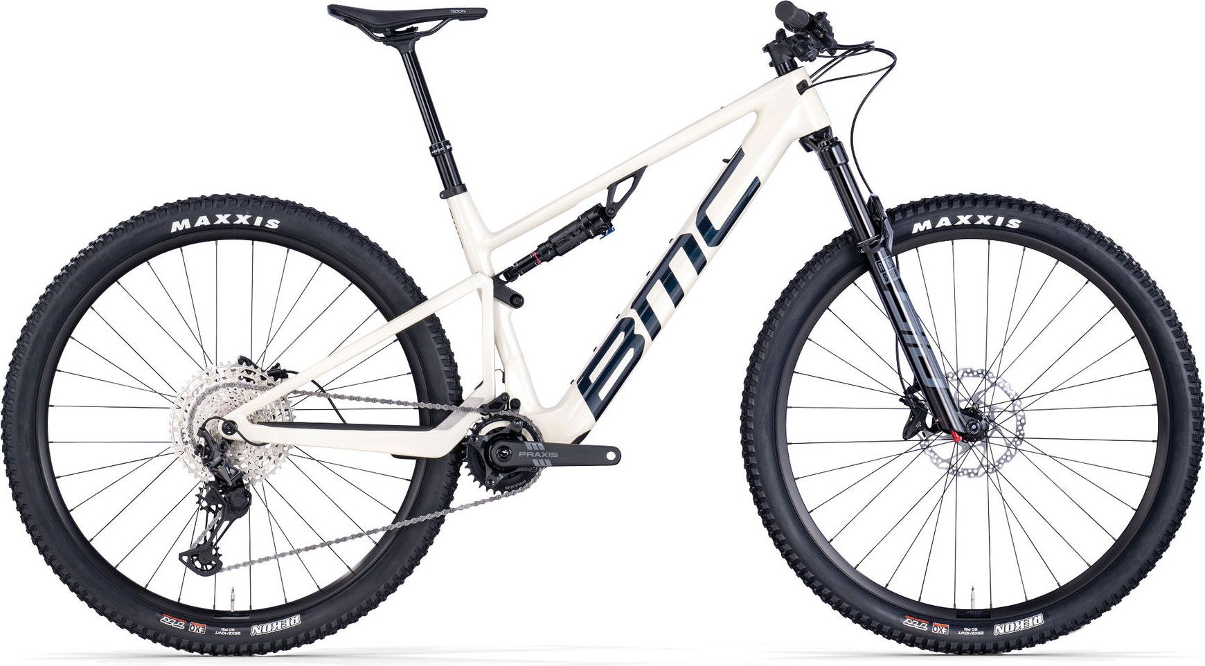 VTT Électrique Tout-Suspendu BMC Fourstroke AMP LT Two Shimano  12V 360 Wh TQ 60Nm 29'' Blanc 2026