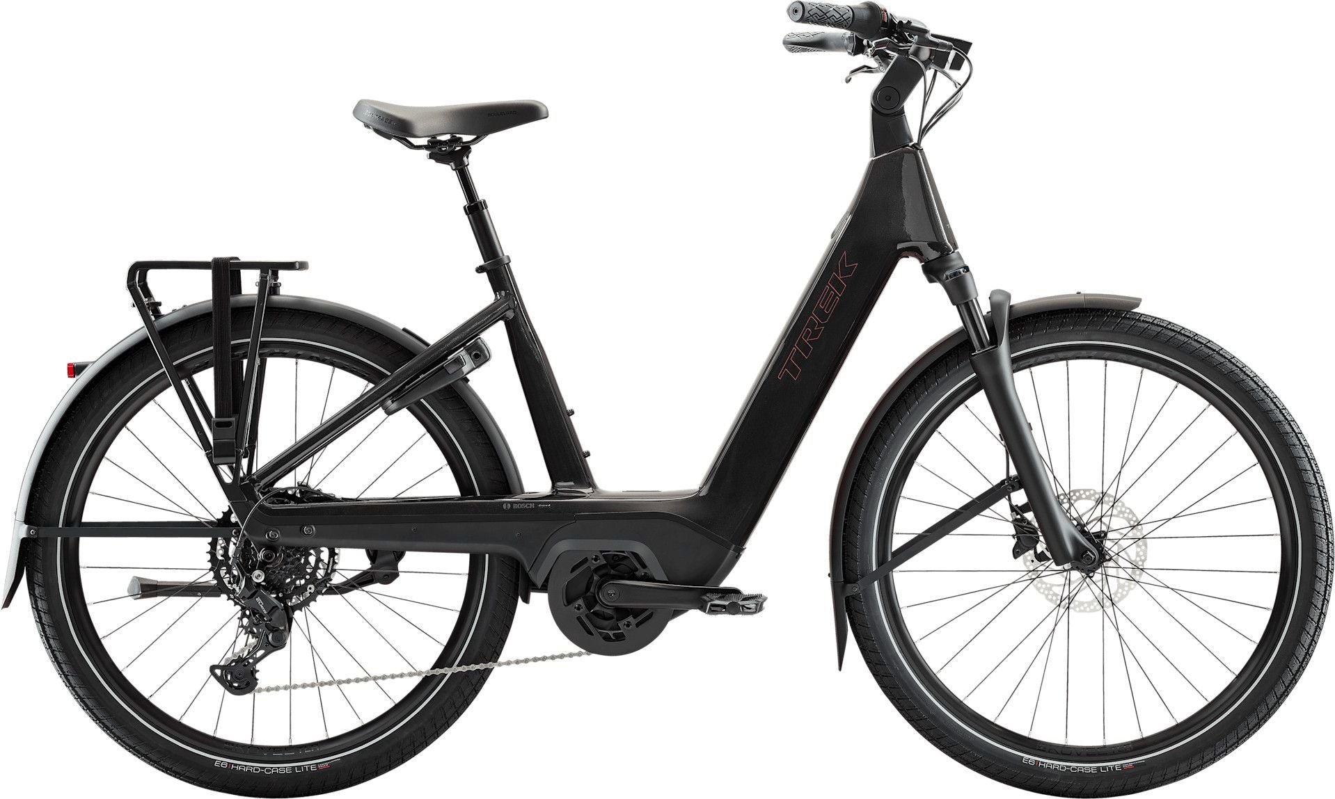 Vélo de Ville Électrique Trek Charter+ 4 R9 Lowstep Shimano Cues 9V 800Wh 700 mm Blanc 2026
