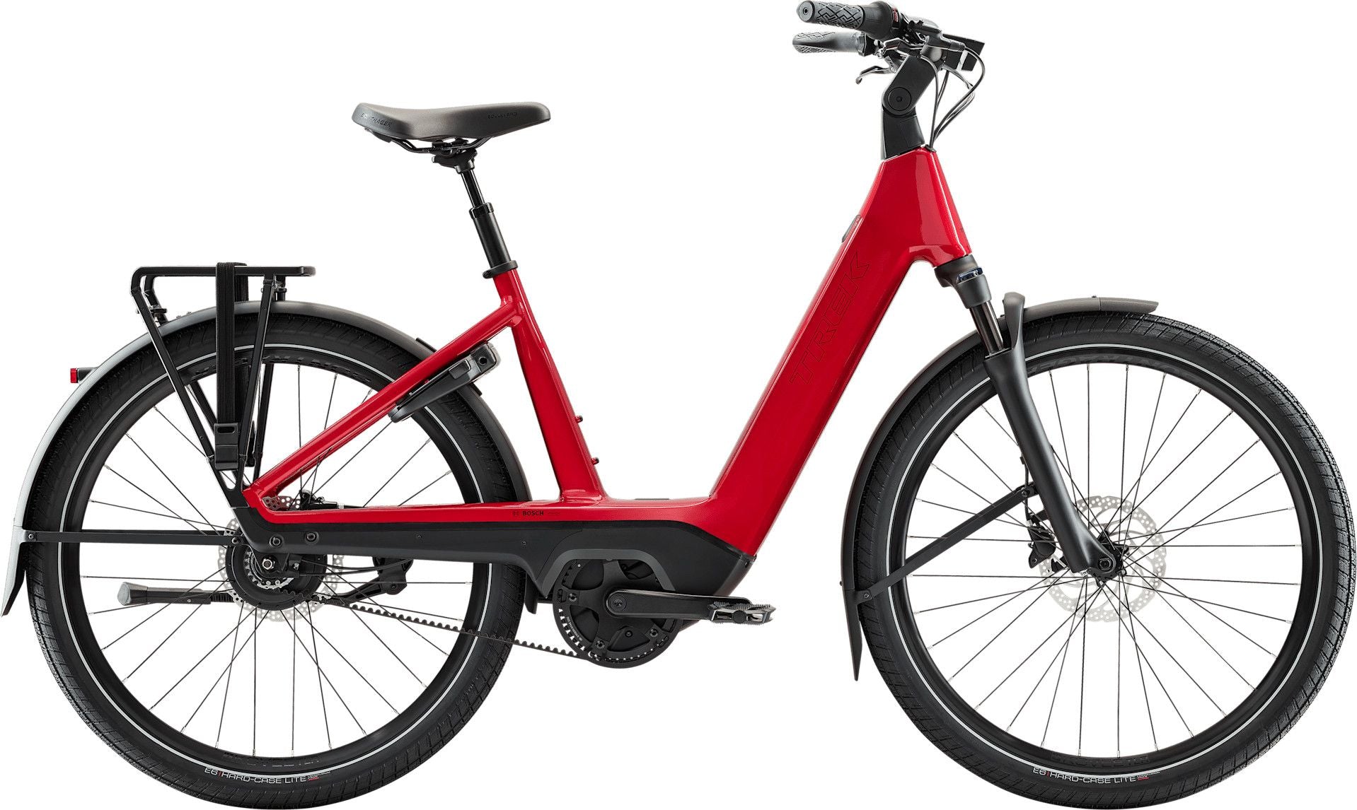 Vélo de Ville Électrique Trek Charter+ 4 Lowstep Enviolo 540Wh 700 mm Rouge 2026