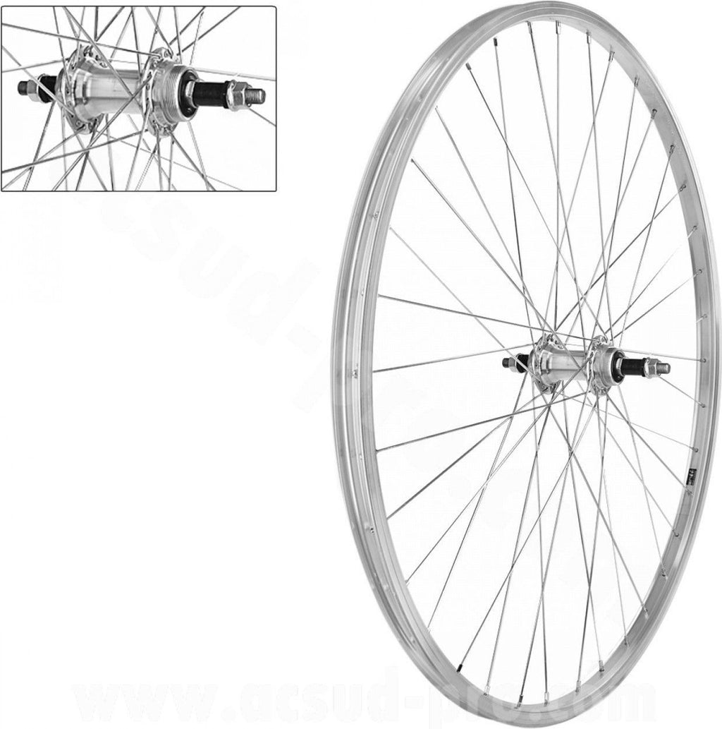 Roue arrière 650A - jante simple paroi - freins à patin - 5/6/7 vitesses