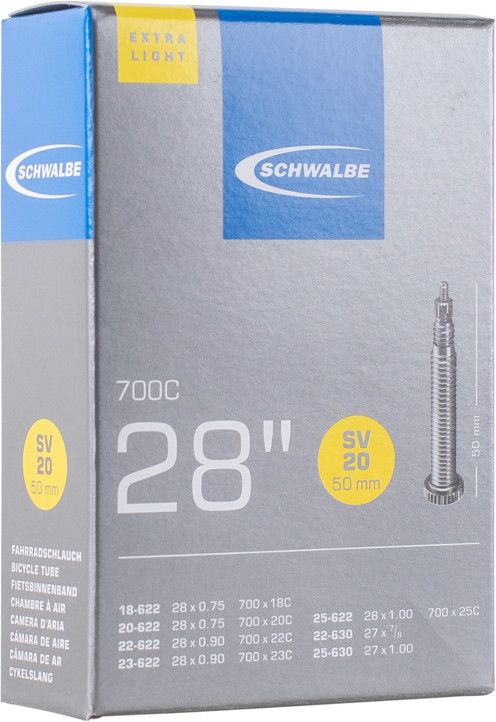 Chambre à Air Schwalbe Extra Light SV20 700 mm Presta 50 mm