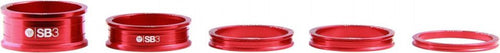Lot de 5 Entretoises de Direction SB3 Kroma 1''1/8 Rouge