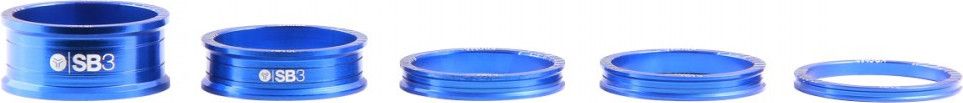 Lot de 5 Entretoises de Direction SB3 Kroma 1''1/8 Bleu