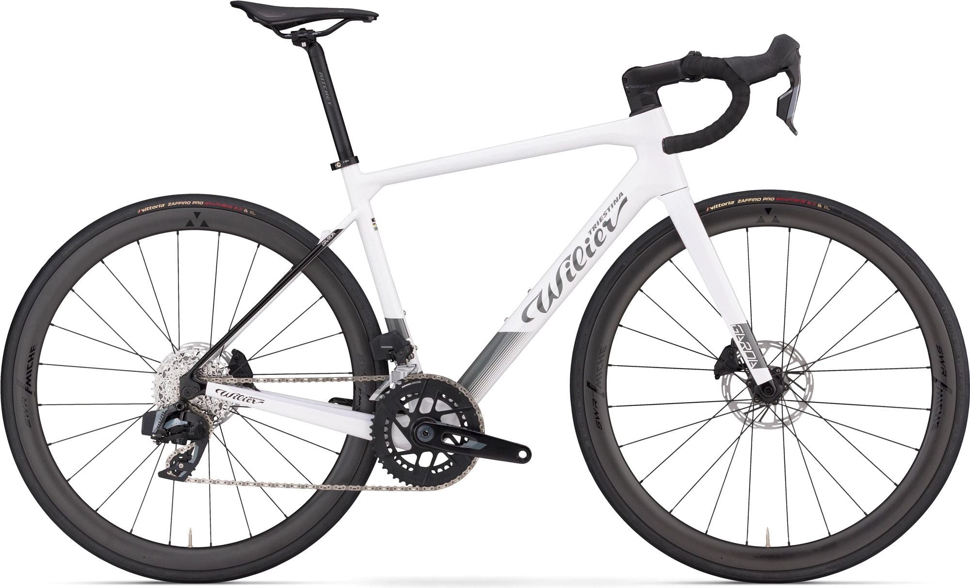 Vélo de Route Wilier Triestina Garda Disc Miche SWR Evo 40 Sram Rival AXS 12V 700 mm Blanc 2026