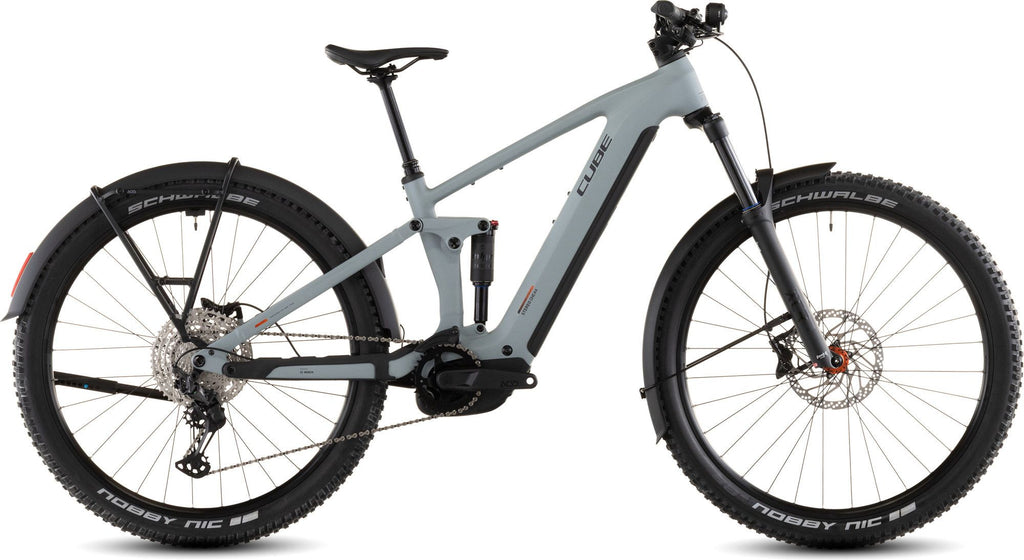 VTT Électrique Tout-Suspendu Cube Stereo Hybrid One44 Pro 800 FE Shimano 12V 800 Wh Bosch 120 Nm 29'' Bleu Gris Vulcan 2026
