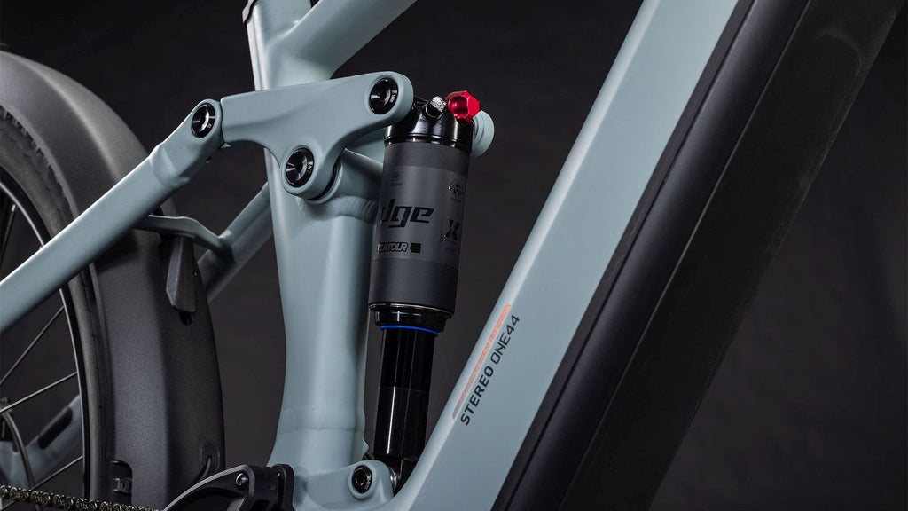 VTT Électrique Tout-Suspendu Cube Stereo Hybrid One44 Pro 800 FE Shimano 12V 800 Wh Bosch 120 Nm 29'' Bleu Gris Vulcan 2026