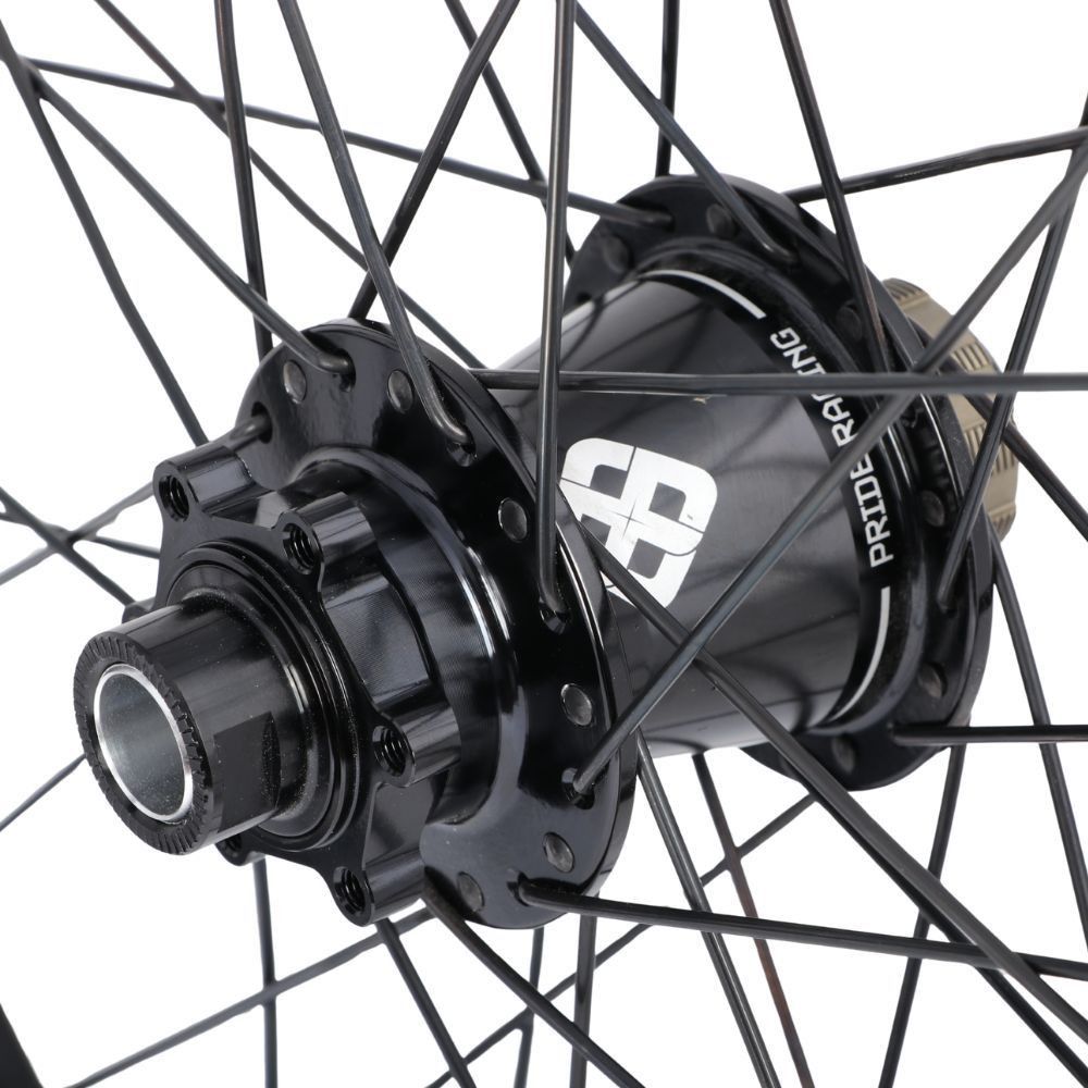 Paire de Roues Carbone Pride Wave Mat Blanc Matrix 20/15mm Noir