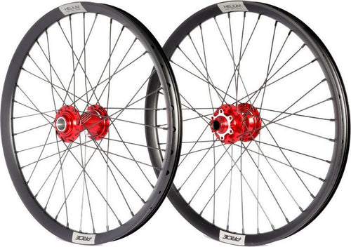 Paire de Roues Alu Disque Helium Pride Control V2 20/15mm Rouge