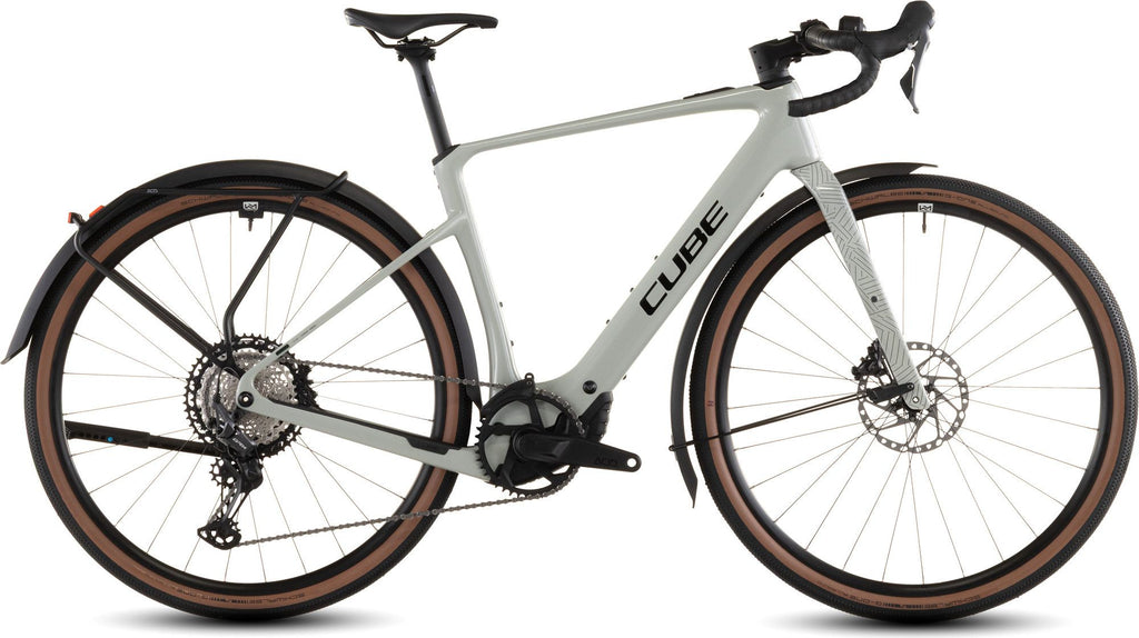 Vélo de Gravel Électrique Cube Nuroad Hybrid C:62 Race 400X FE Shimano GRX 12V 400 Wh 700 mm Vert Beige Reed 2026