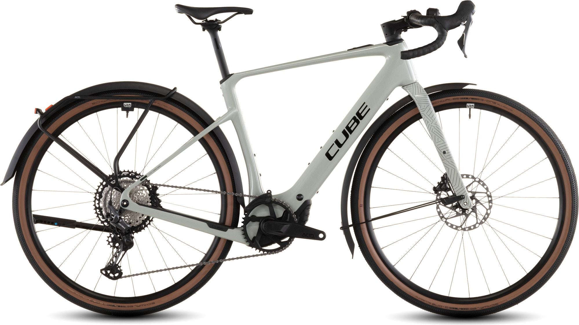 Vélo de Gravel Électrique Cube Nuroad Hybrid C:62 Race 400X FE Shimano GRX 12V 400 Wh 700 mm Vert Beige Reed 2026