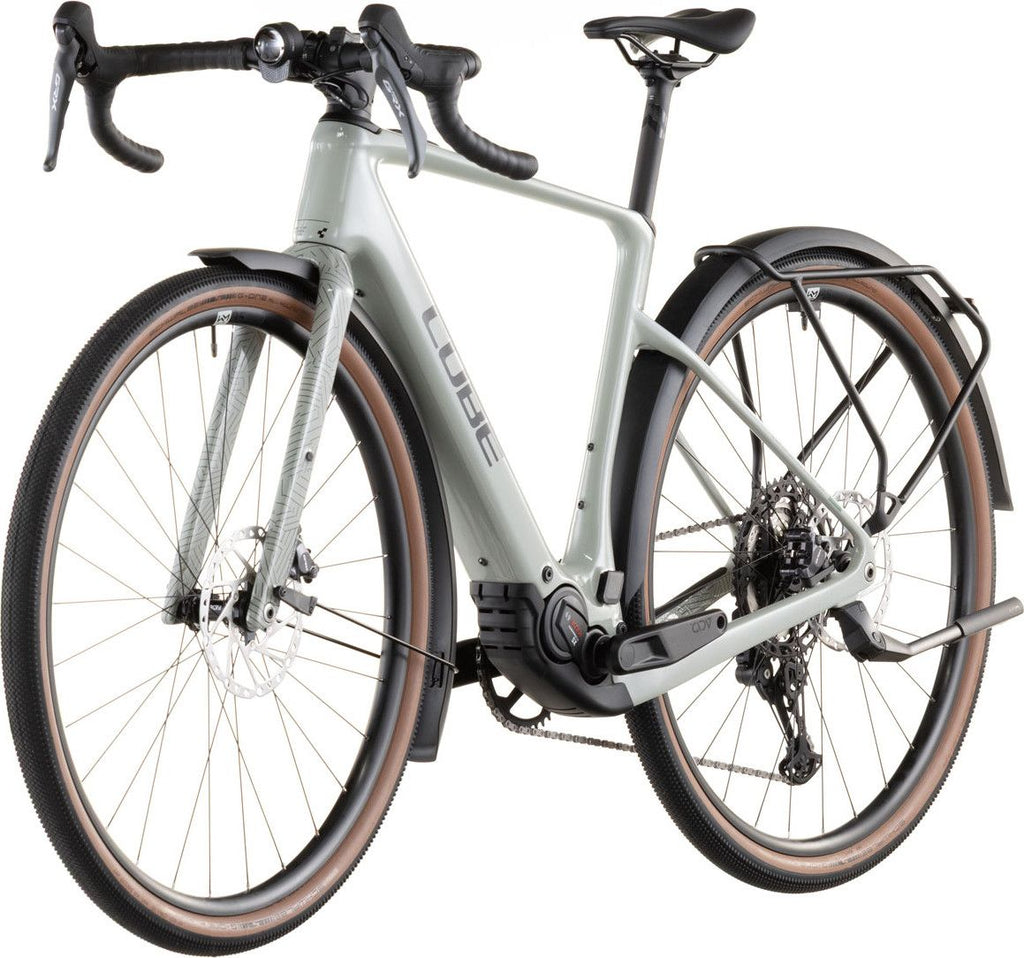 Vélo de Gravel Électrique Cube Nuroad Hybrid C:62 Race 400X FE Shimano GRX 12V 400 Wh 700 mm Vert Beige Reed 2026