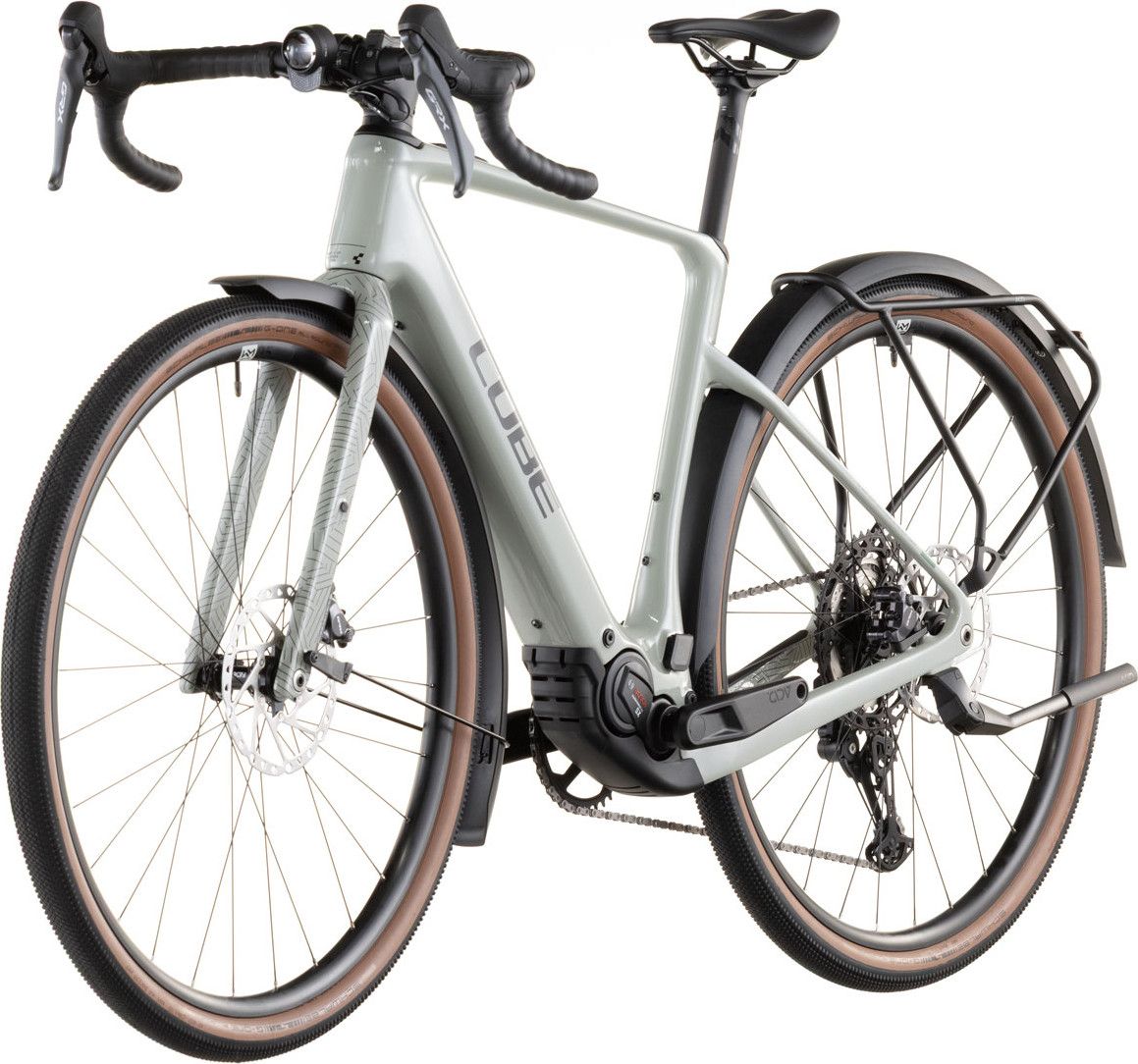 Vélo de Gravel Électrique Cube Nuroad Hybrid C:62 Race 400X FE Shimano GRX 12V 400 Wh 700 mm Vert Beige Reed 2026