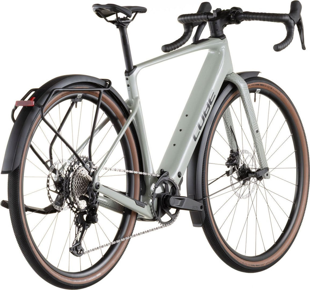 Vélo de Gravel Électrique Cube Nuroad Hybrid C:62 Race 400X FE Shimano GRX 12V 400 Wh 700 mm Vert Beige Reed 2026