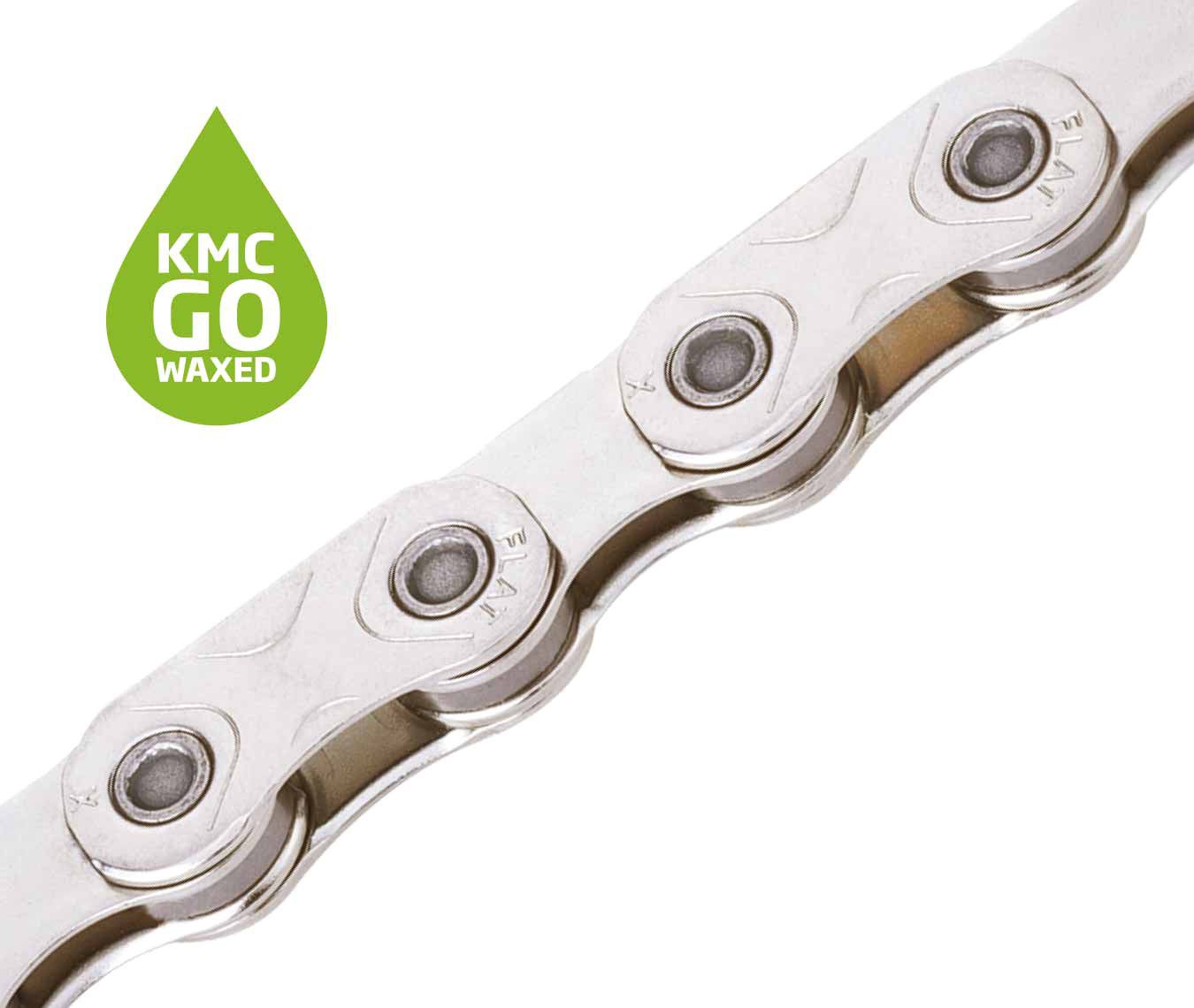 Chaîne KMC X Flat Waxed Flattop 12/13V Argent