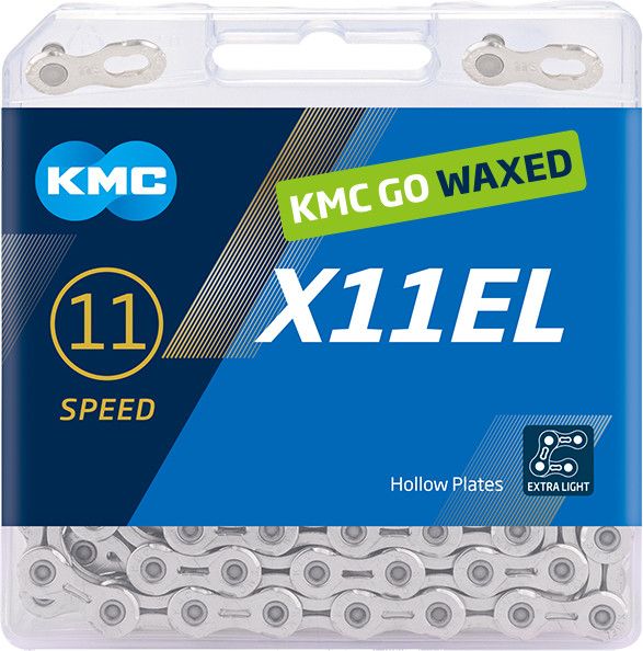 Chaîne KMC X11EL Waxed 11V Argent