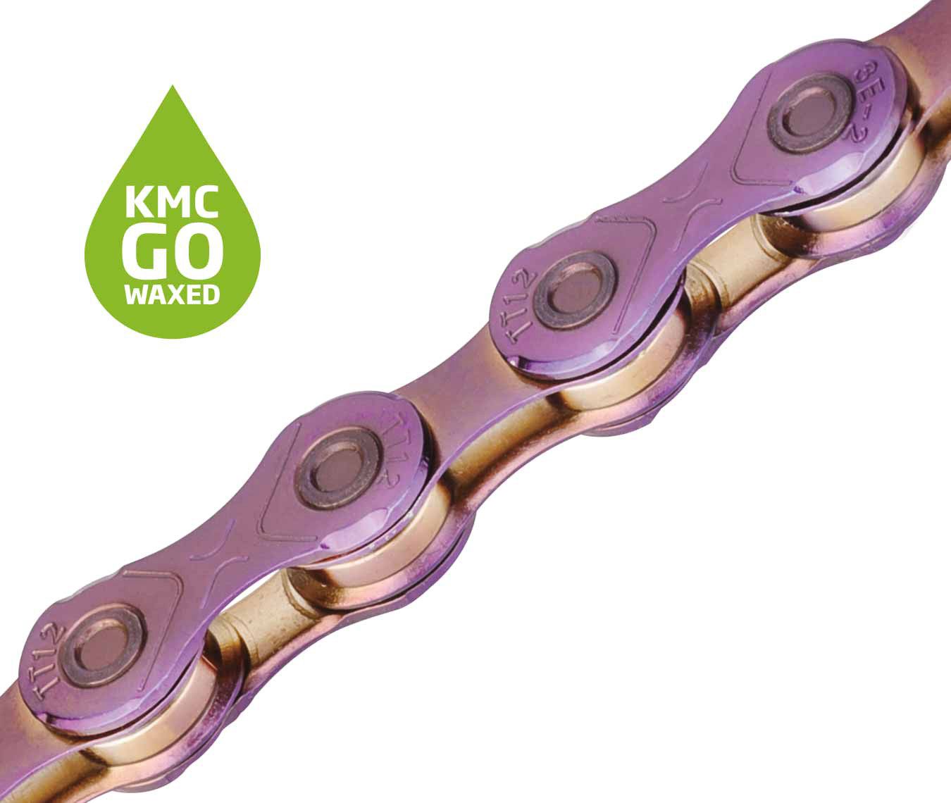 Chaîne KMC TT12 Waxed 12V Violet Neo Chrome