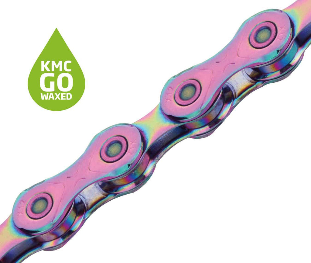 Chaîne KMC X12 Waxed 12V Bleu Violet Aurora