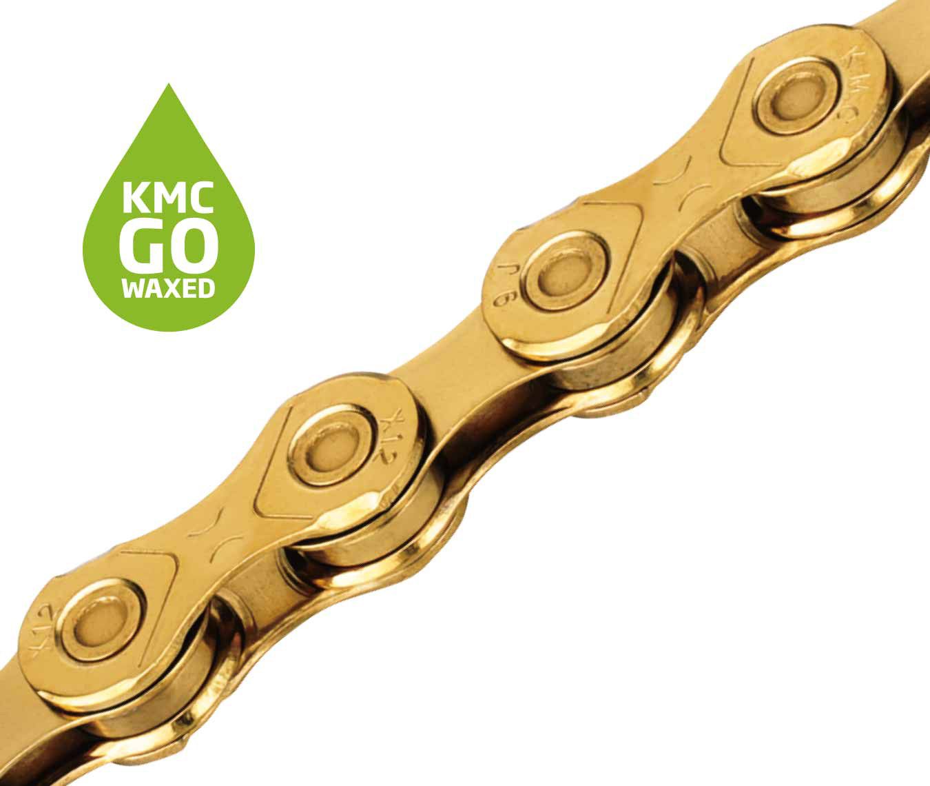 Chaîne KMC X12 Waxed 12V Or Ti-N