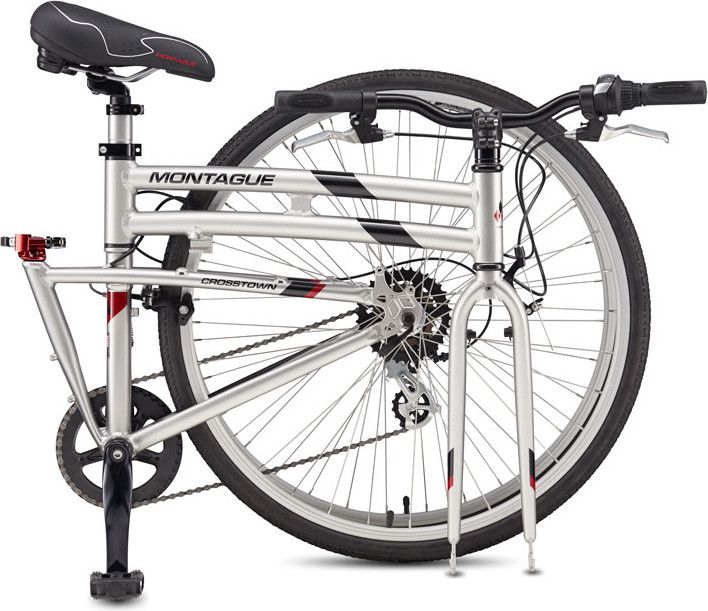 Vélo pliant crosstown 19  - argent brillant - 7 vitesses