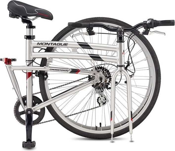 Vélo pliant crosstown 19  - argent brillant - 7 vitesses