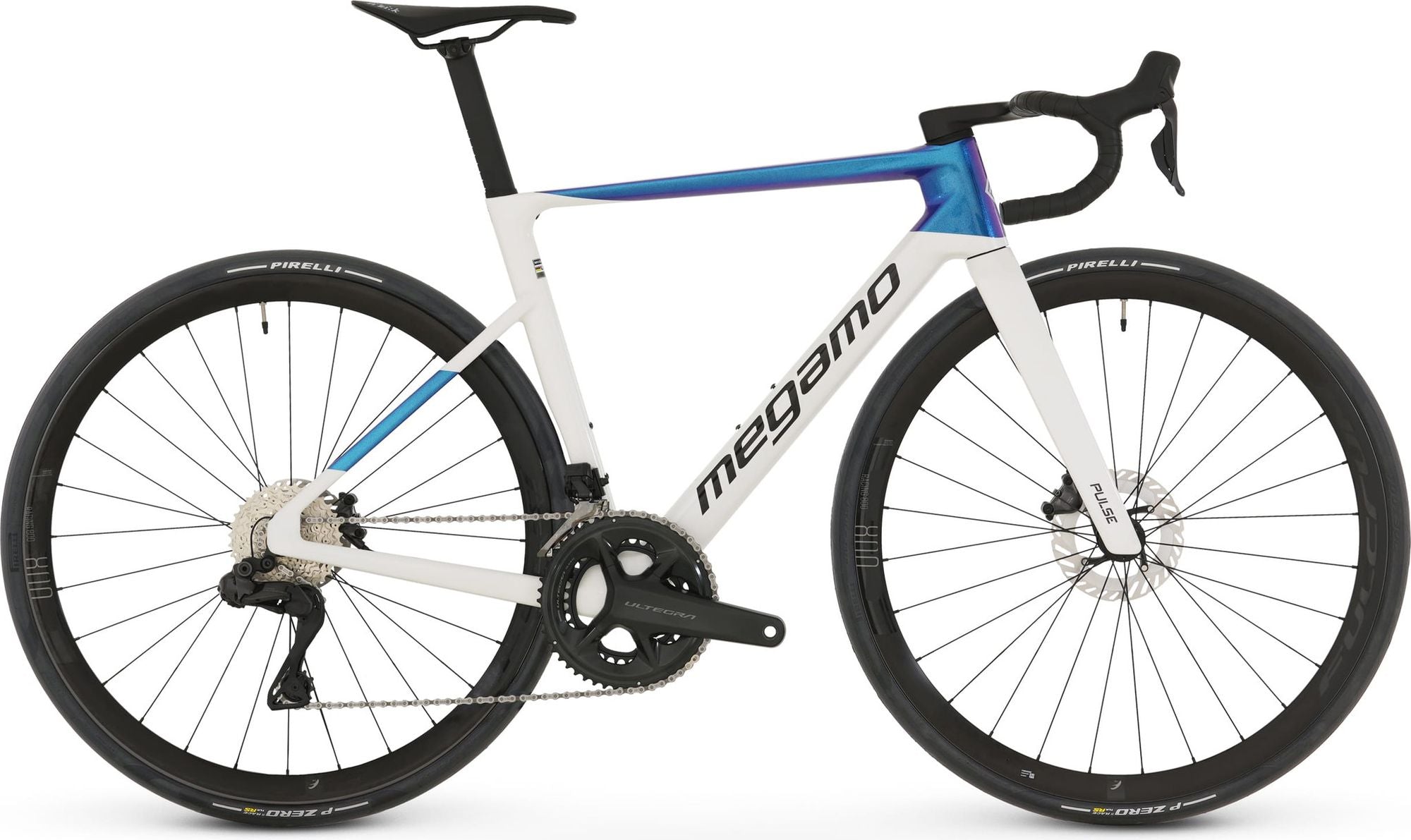 Vélo de Route Megamo Pulse 05 Shimano Ultegra Di2 12V 700 mm Blanc/Bleu 2026