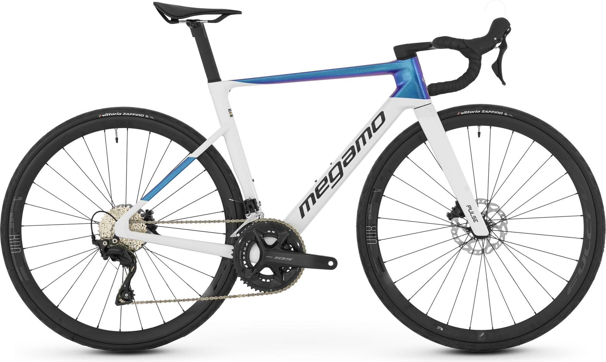 Vélo de Route Megamo Pulse 20 Shimano 105 12V 700 mm Blanc/Bleu 2026