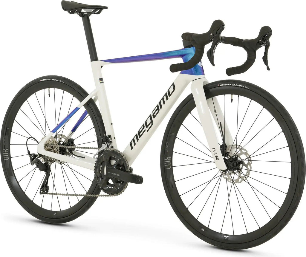 Vélo de Route Megamo Pulse 20 Shimano 105 12V 700 mm Blanc/Bleu 2026
