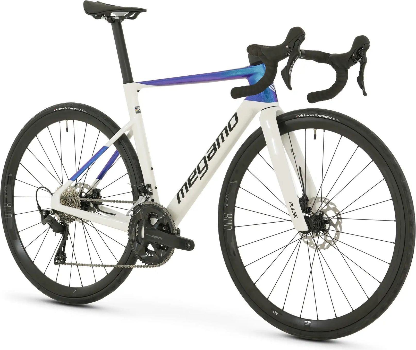 Vélo de Route Megamo Pulse 20 Shimano 105 12V 700 mm Blanc/Bleu 2026