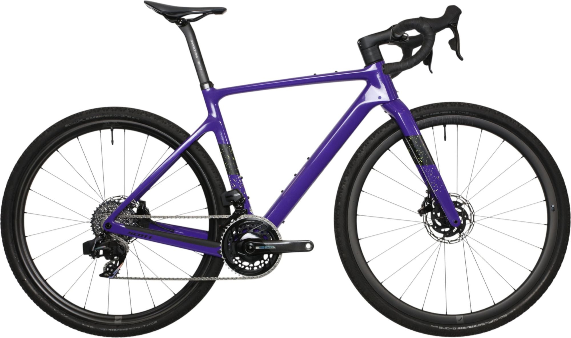 Vélo Scott Addict Gravel 10 Sram Force eTap AXS 12V 700 mm Violet 2024 T.S 164/174cm - Produit Reconditionné