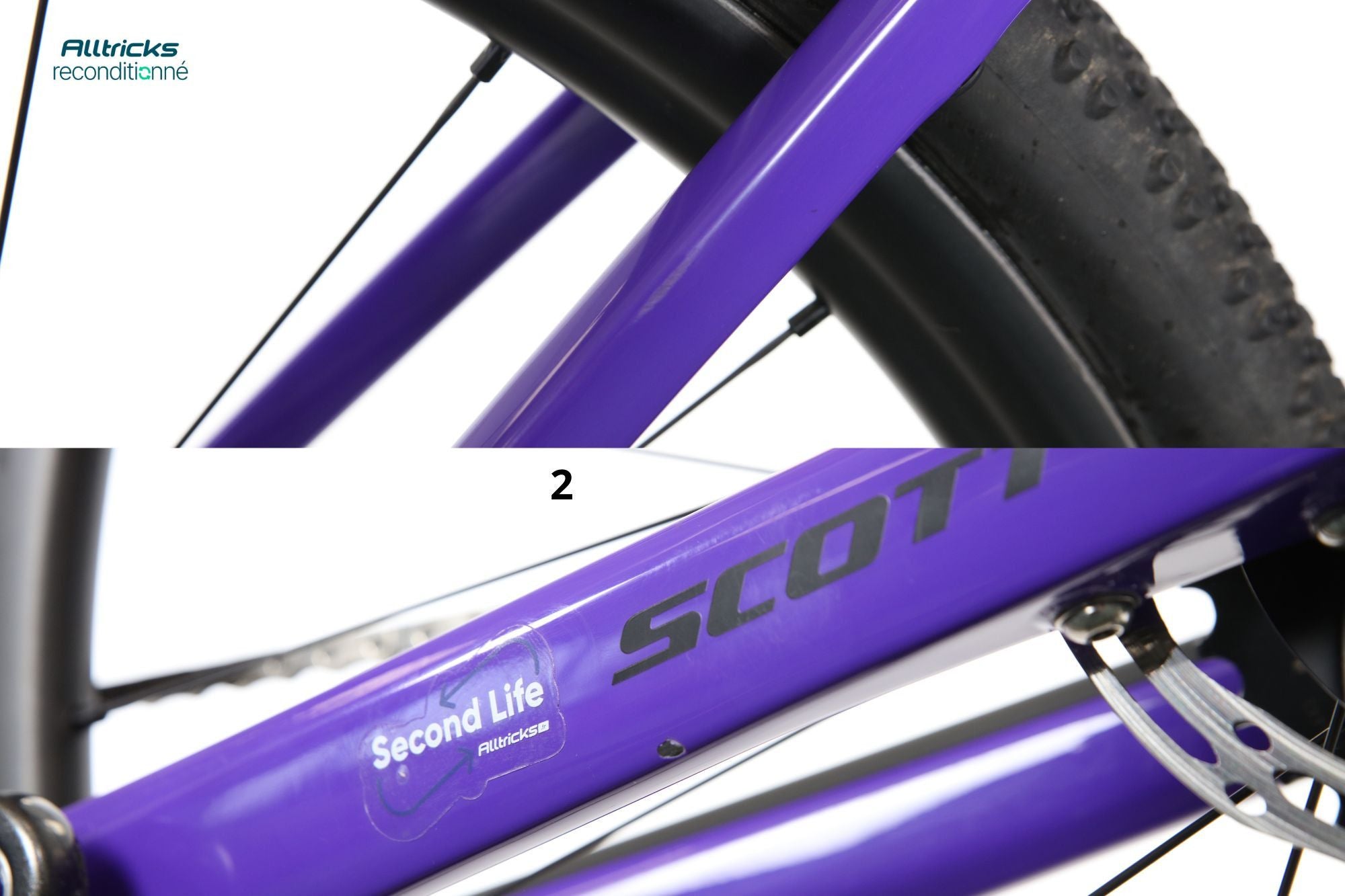 Vélo Scott Addict Gravel 10 Sram Force eTap AXS 12V 700 mm Violet 2024 T.S 164/174cm - Produit Reconditionné