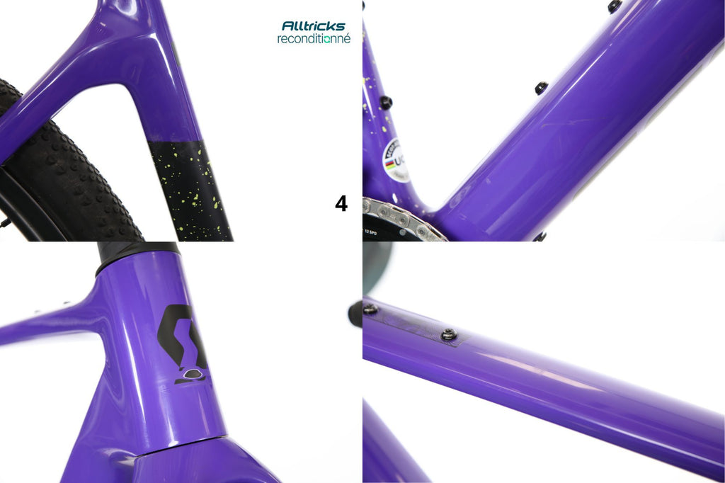 Vélo Scott Addict Gravel 10 Sram Force eTap AXS 12V 700 mm Violet 2024 T.S 164/174cm - Produit Reconditionné