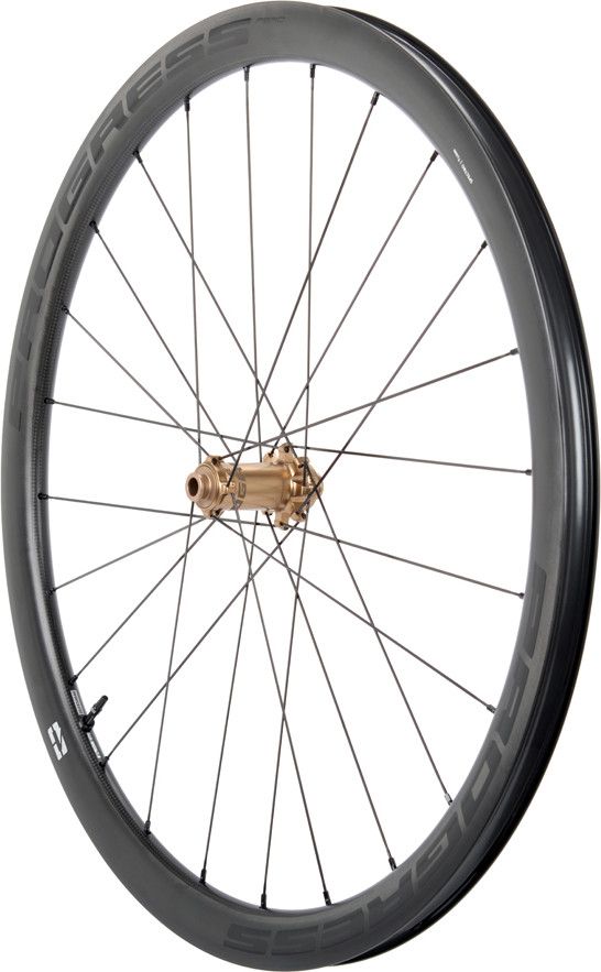 Paire de roues Progress Aero 38 Disc Noir/Light Bronze | 12x100/12x142 | Center Lock