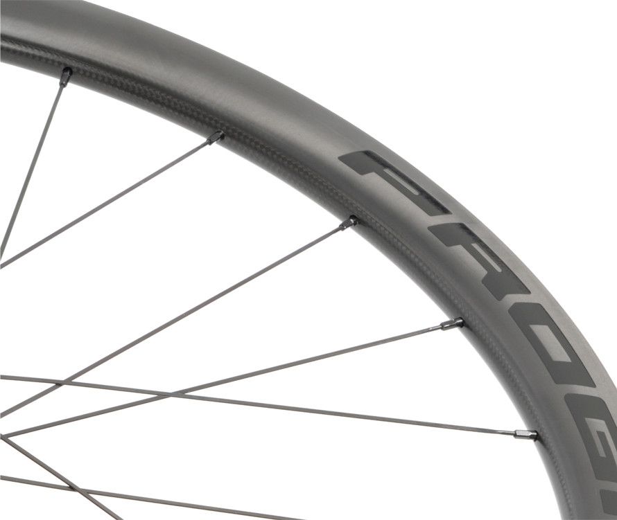 Paire de roues Progress Aero 38 Disc Noir/Light Bronze | 12x100/12x142 | Center Lock