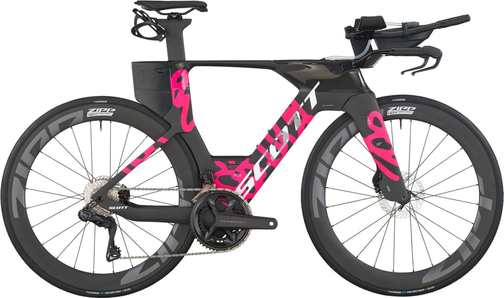 Vélo de Triathlon Scott Plasma RC Pro Shimano Ultegra Di2 12V 700 mm Noir/Rose 2026