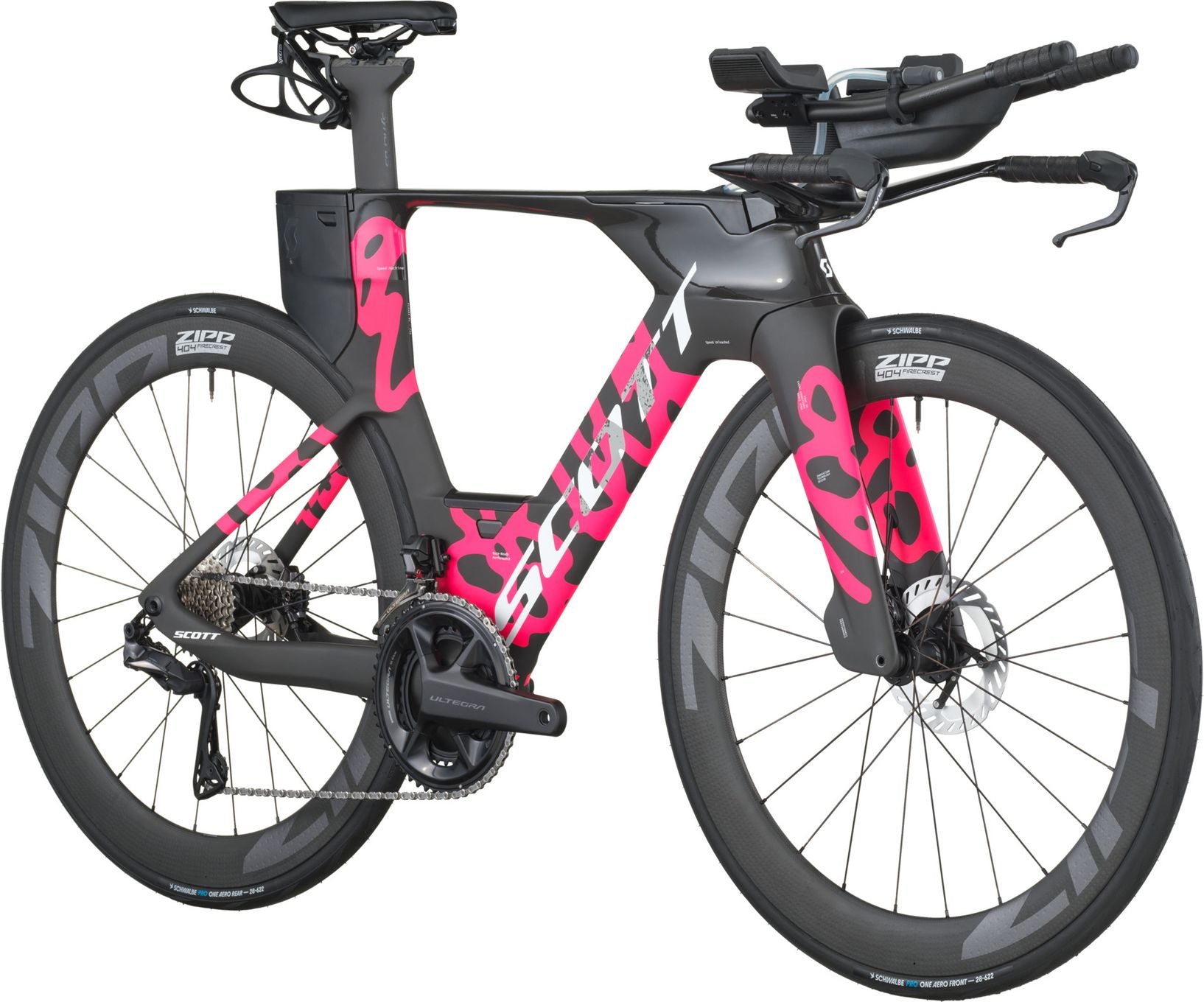 Vélo de Triathlon Scott Plasma RC Pro Shimano Ultegra Di2 12V 700 mm Noir/Rose 2026