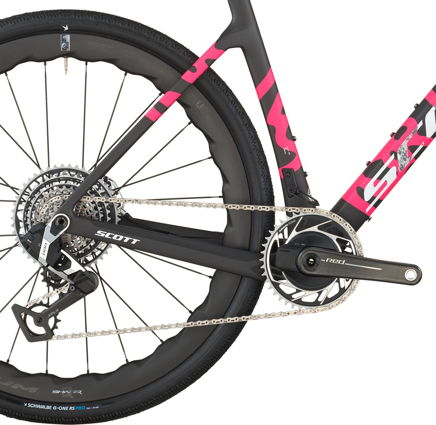 Vélo de Gravel Scott Addict Gravel RC Sram Red XPLR AXS 13V 700 mm Noir/Rose 2026