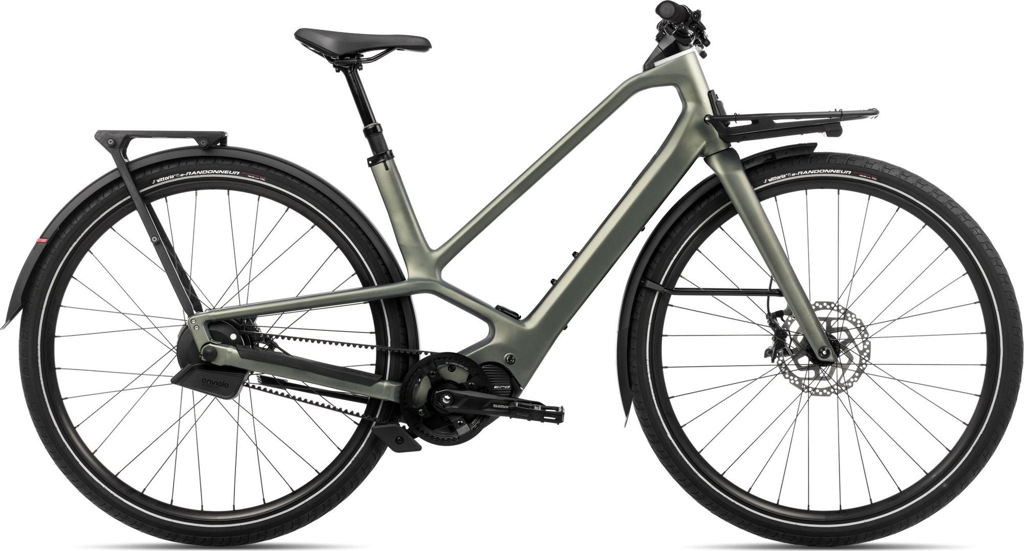 Vélo de Ville Électrique Orbea Diem 10 Enviolo Automatiq Courroie 630Wh Shimano 85 Nm 700 mm Vert Spaceship 2025