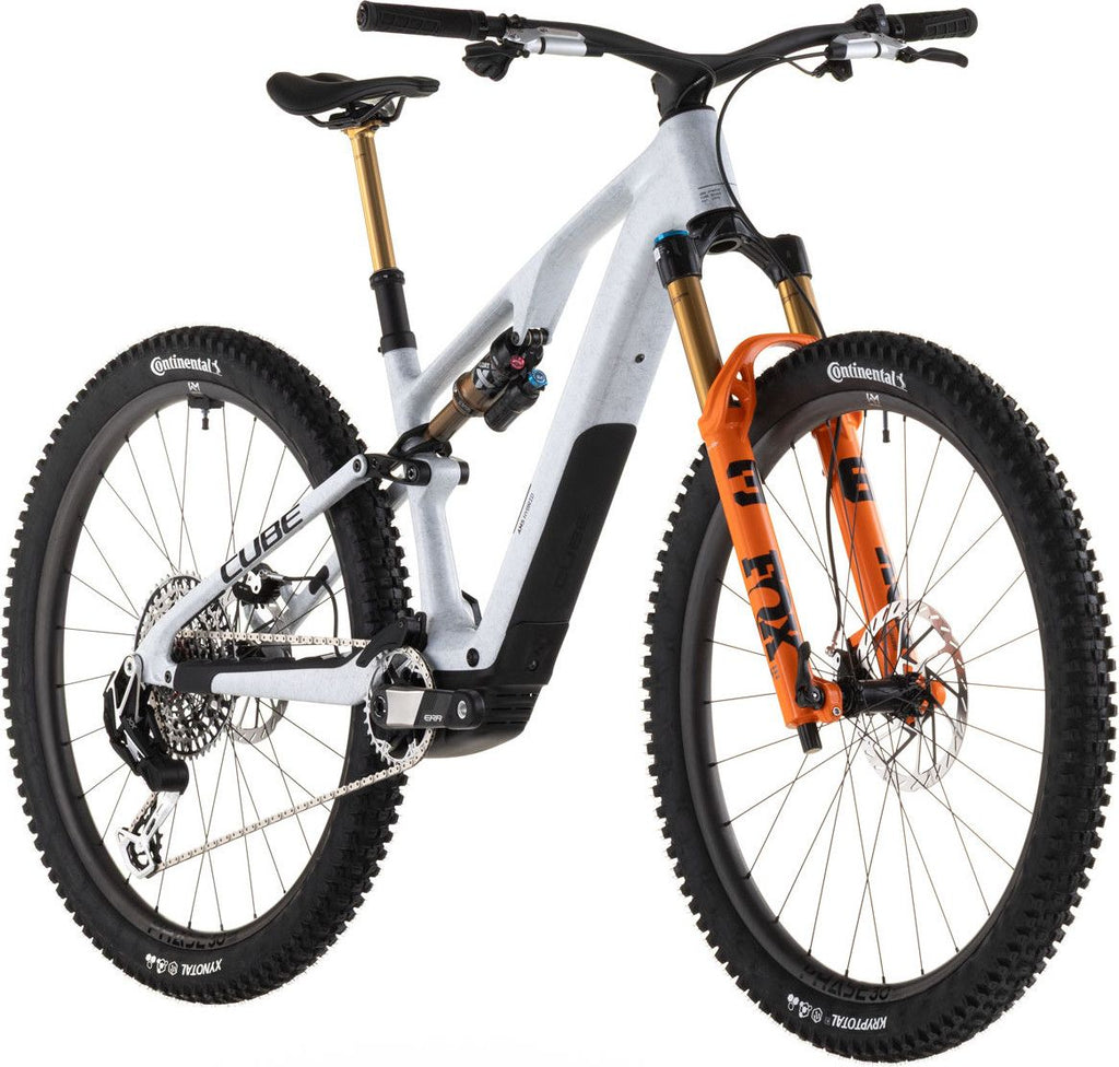 VTT Électrique Tout-Suspendu Cube AMS Hybrid One44 C:68X Super TM 400X Sram 12V 400 Wh Bosch 60 Nm 29'' Gris Fog Fibre 2026