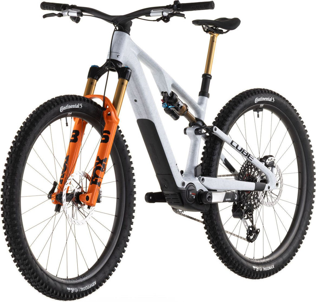VTT Électrique Tout-Suspendu Cube AMS Hybrid One44 C:68X Super TM 400X Sram 12V 400 Wh Bosch 60 Nm 29'' Gris Fog Fibre 2026