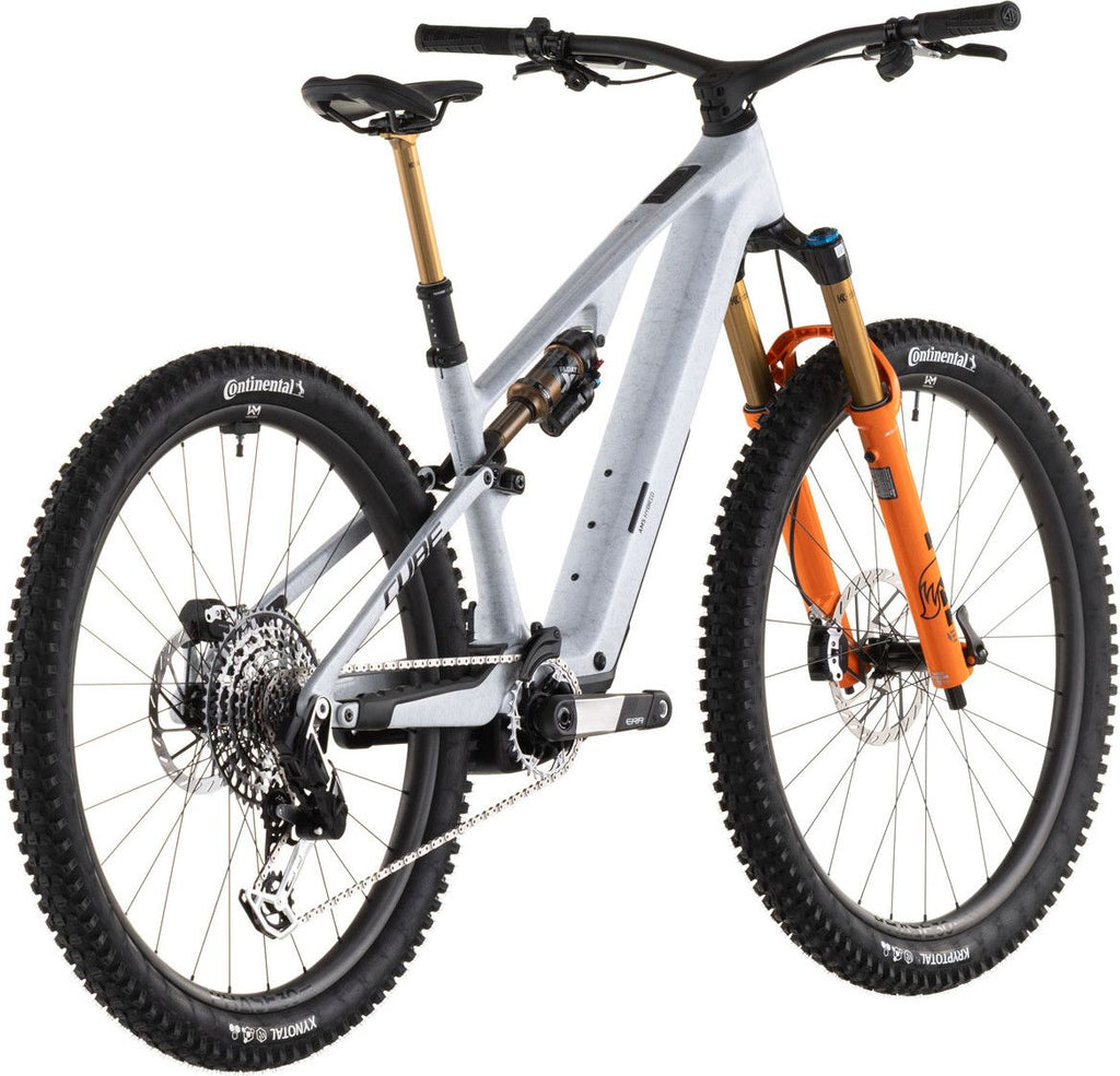 VTT Électrique Tout-Suspendu Cube AMS Hybrid One44 C:68X Super TM 400X Sram 12V 400 Wh Bosch 60 Nm 29'' Gris Fog Fibre 2026