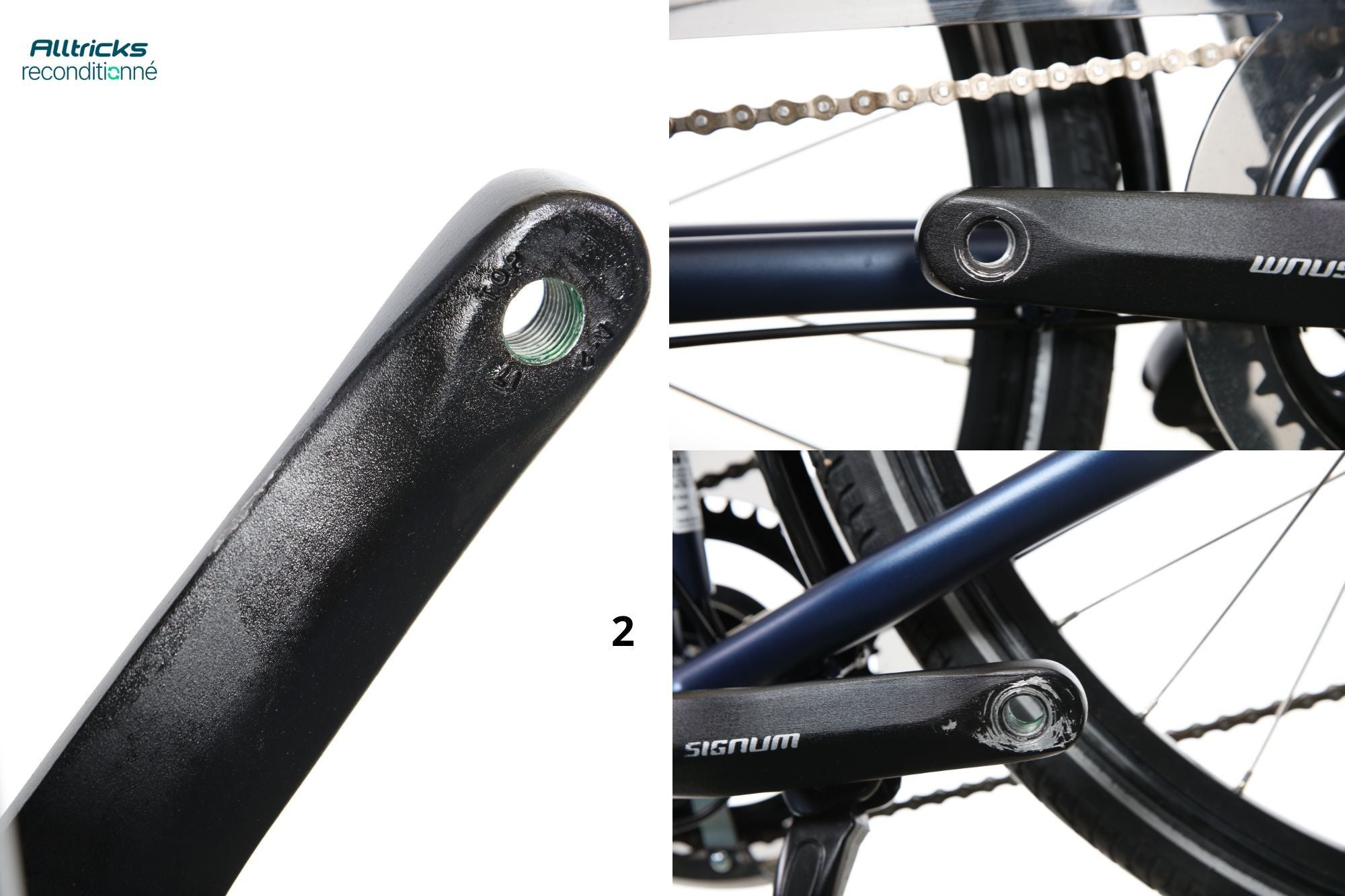 Vélo de Ville Électrique Mixte Bicyklet Claude Shimano Tourney 7V 500 Wh 700 mm Bleu Nuit Mat Marron T.48 167/185cm - Produit Reconditionné