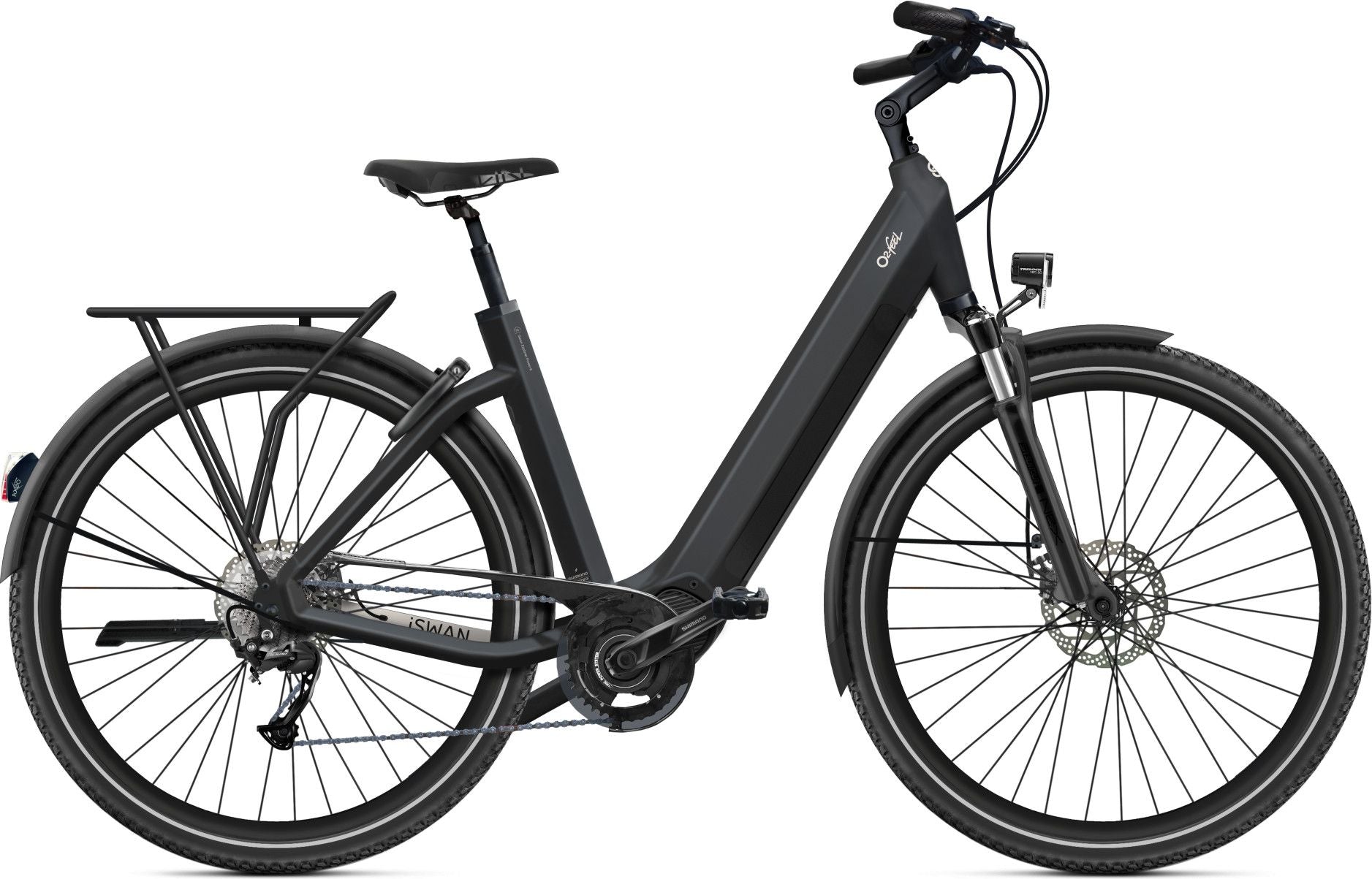 VTC Électrique O2 Feel iSwan Explorer Univ 6.2 Shimano Alivio 9V 540 Wh 27.5'' Noir Intense T.M 170/190cm - Produit Reconditionné