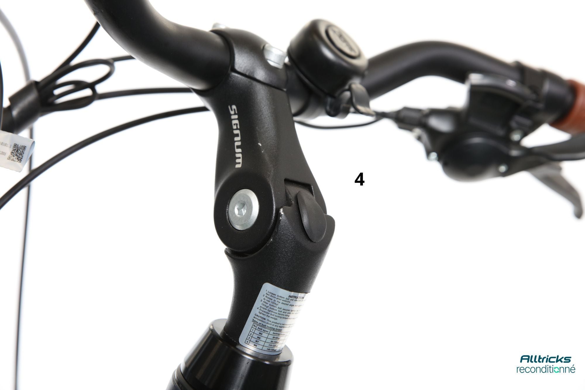 Vélo de Ville Électrique Mixte Bicyklet Claude Shimano Tourney 7V 500 Wh 700 mm Bleu Nuit Mat Marron T.48 167/185cm - Produit Reconditionné