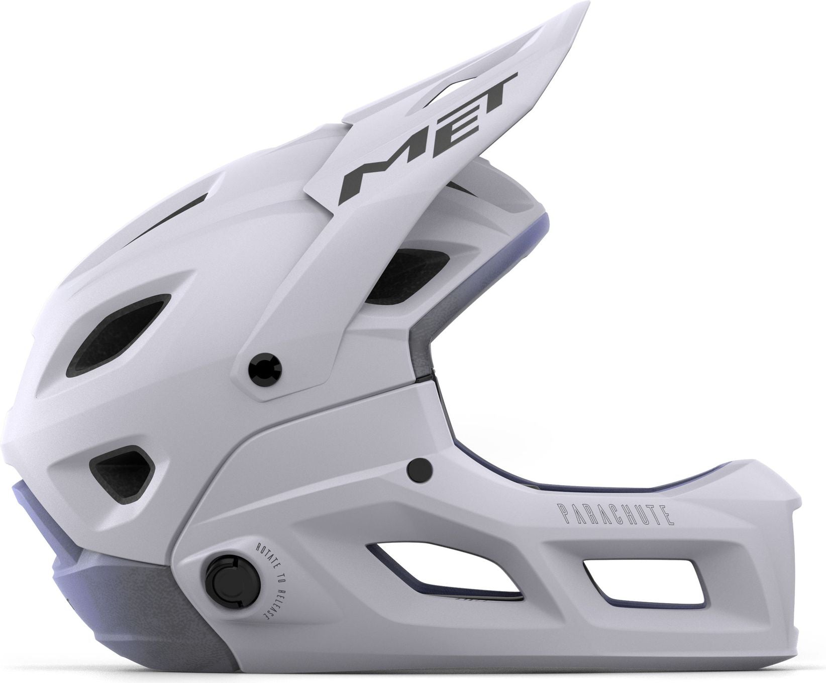 Casque avec Mentonnière Amovible Met Parachute MCR Mips Lila Mat