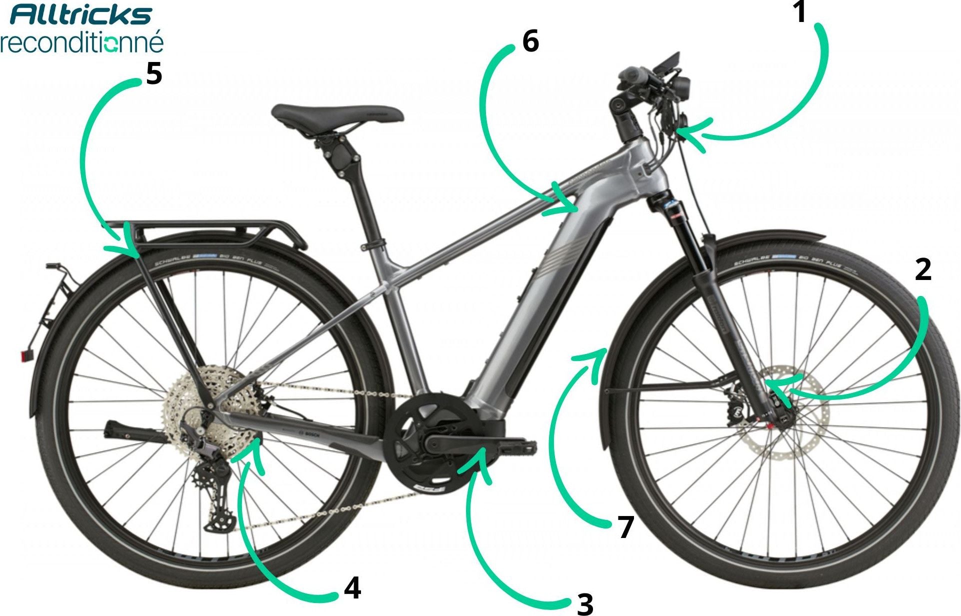 Vélo de Ville Électrique Cannondale Tesoro Neo X Speed Shimano Deore 12V 700 mm Grey T.M 170/182cm - Produit Reconditionné