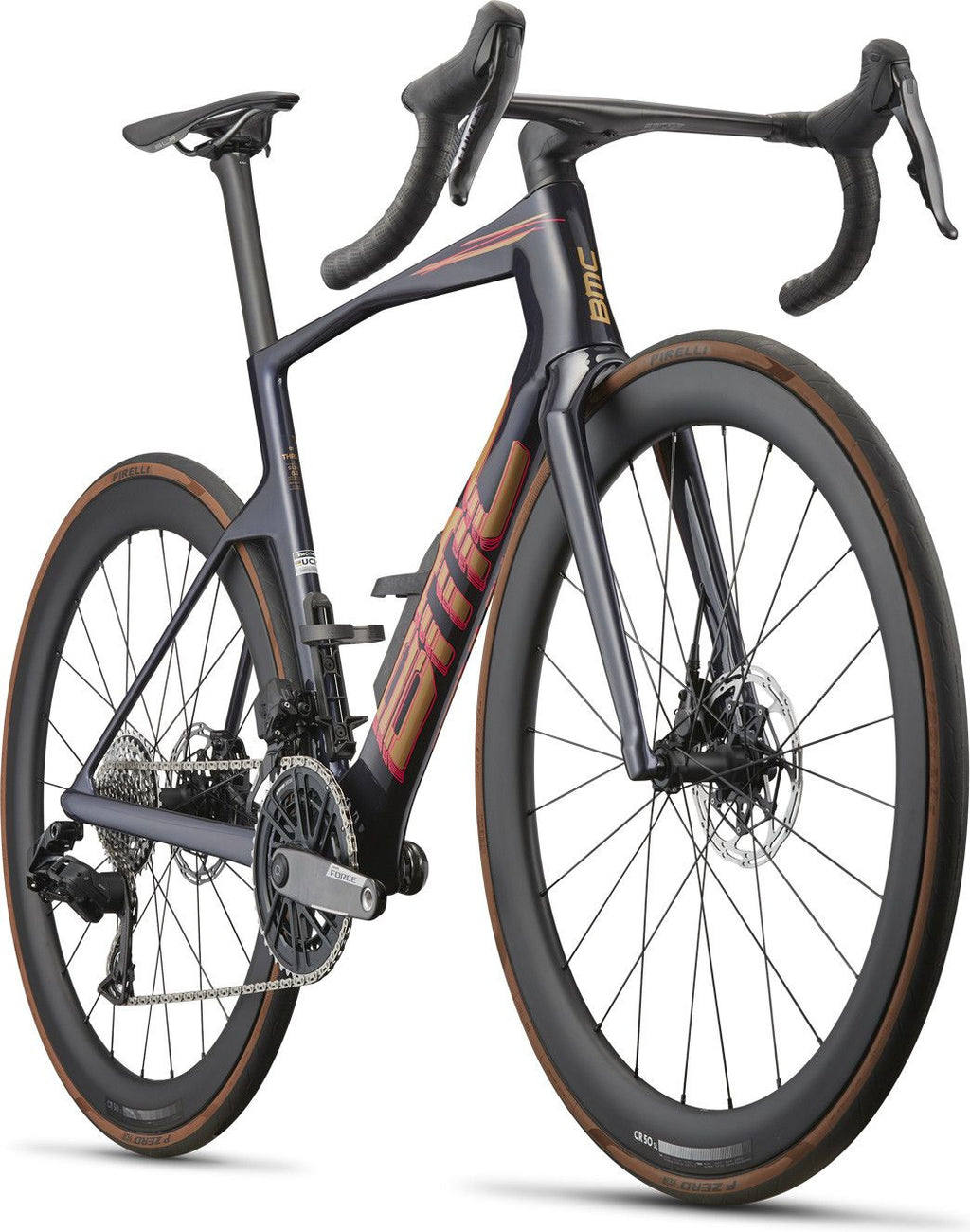 Vélo de Route BMC Teammachine R 01 Three Sram Force AXS 12V 700mm Bleu/Orange 2027