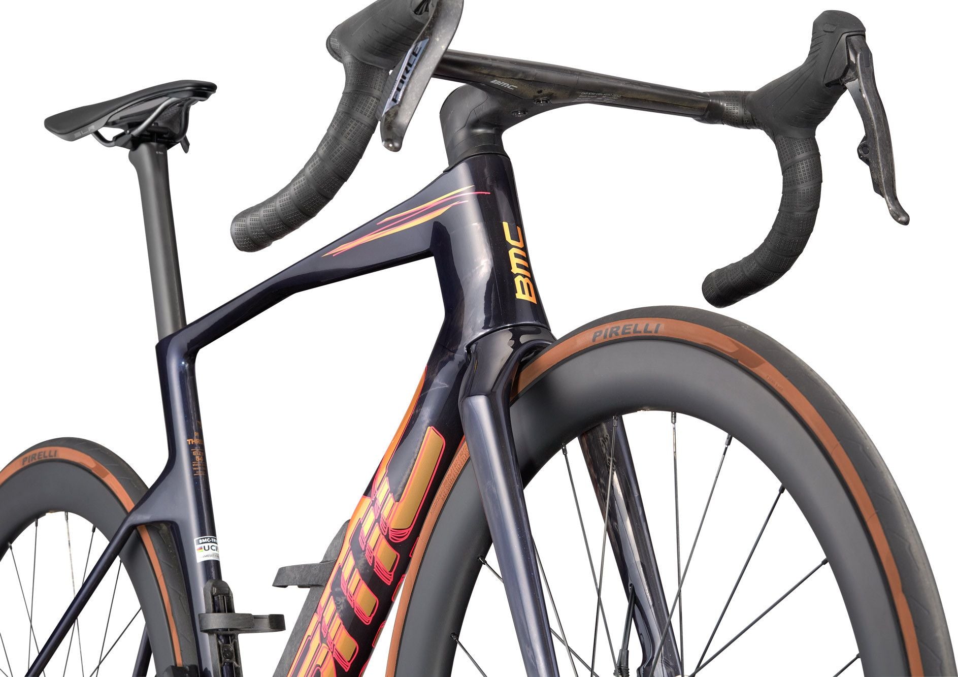 Vélo de Route BMC Teammachine R 01 Three Sram Force AXS 12V 700mm Bleu/Orange 2027