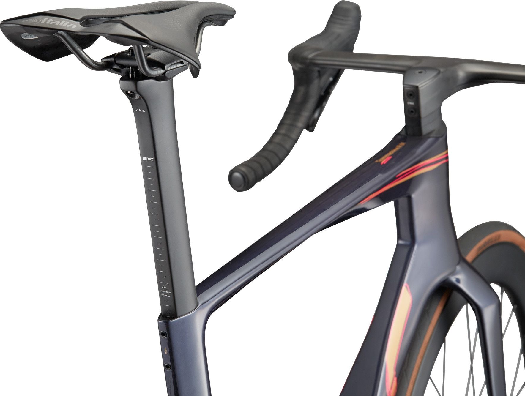 Vélo de Route BMC Teammachine R 01 Three Sram Force AXS 12V 700mm Bleu/Orange 2027