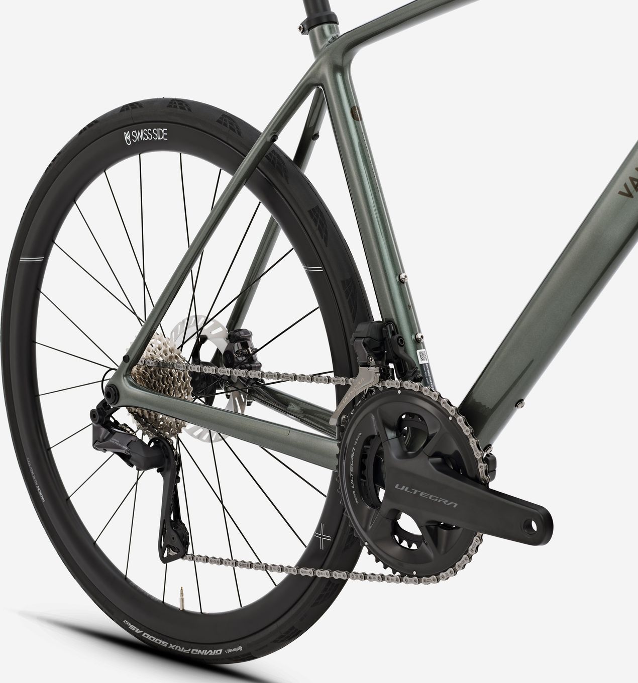 Vélo de Route Van Rysel EDR CF Ultra Shimano Ultegra Di2 12V 700mm Vert Kaki