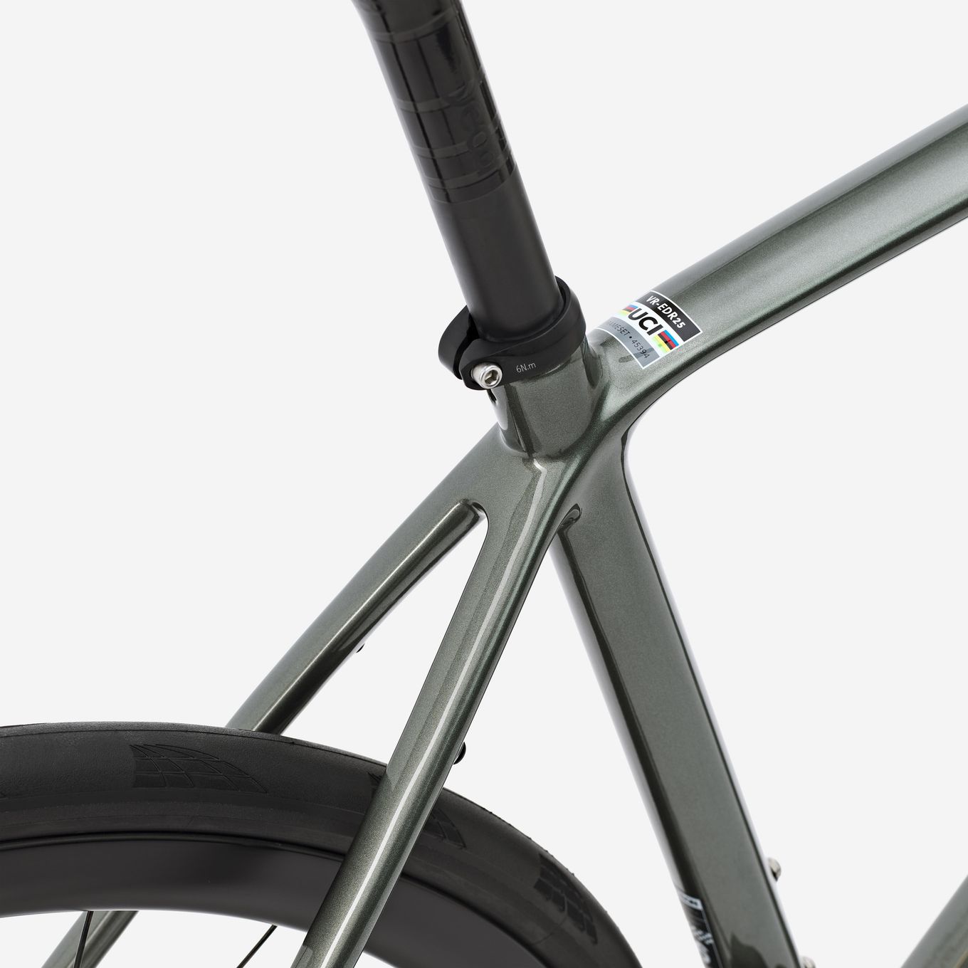Vélo de Route Van Rysel EDR CF Ultra Shimano Ultegra Di2 12V 700mm Vert Kaki